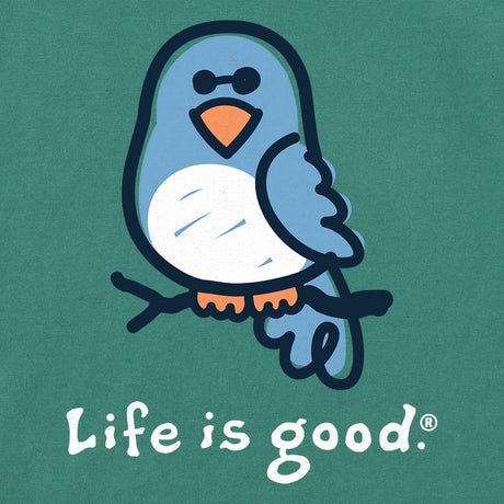 Life Is Good Womens Sweet Bird Short Sleeve Crusher Tee - Spruce Green