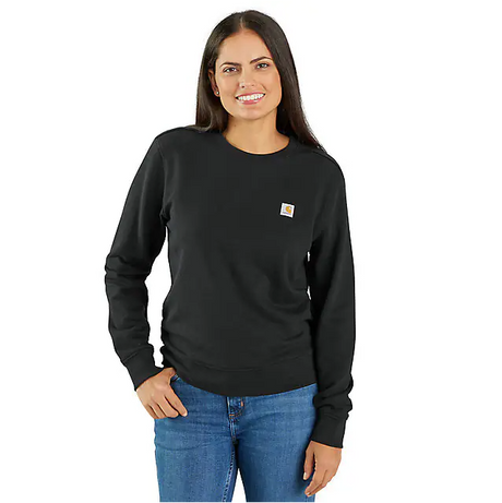 Carhartt Women's TENCEL Fiber Series Relaxed Fit French Terry Crewneck Sweatshirt - Black