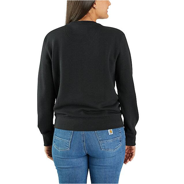 Carhartt Women's TENCEL Fiber Series Relaxed Fit French Terry Crewneck Sweatshirt - Black