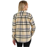 Carhartt Women's TENCEL Fiber Series Relaxed Fit Long-Sleeve Flannel Shirt - Oat Milk