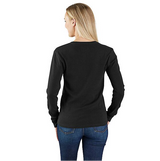 Carhartt Women's TENCEL Fiber Series Relaxed Fit Long-Sleeve Ribbed Henley Shirt - Black