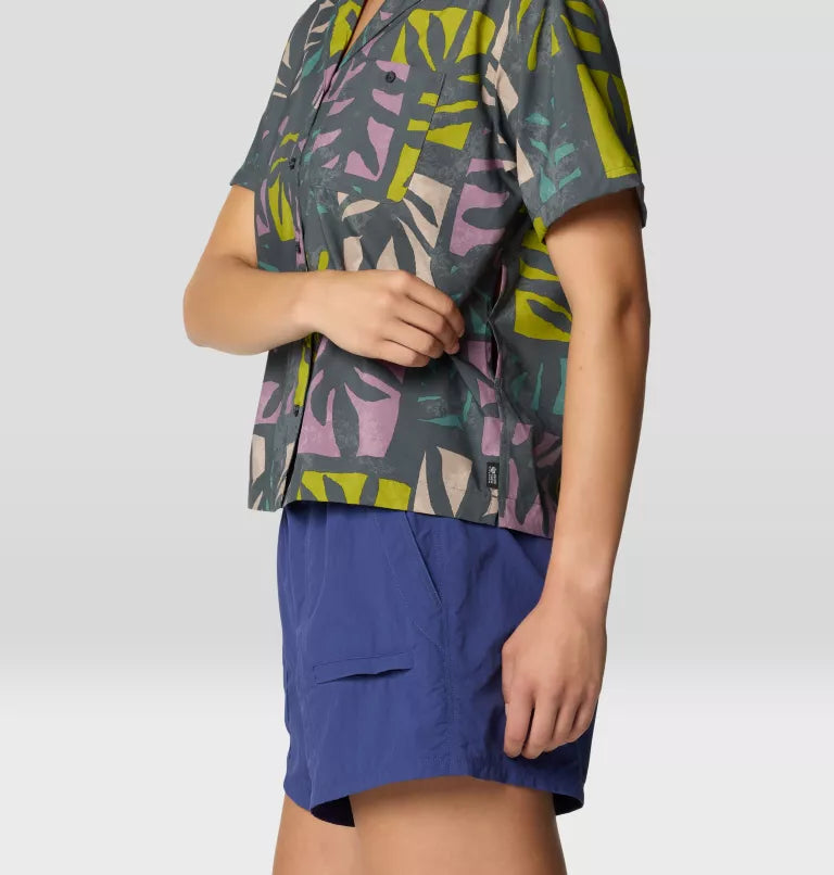 Mountain Hardwear Womens Trail Sender Short Sleeve - Volcanic Meadows Print
