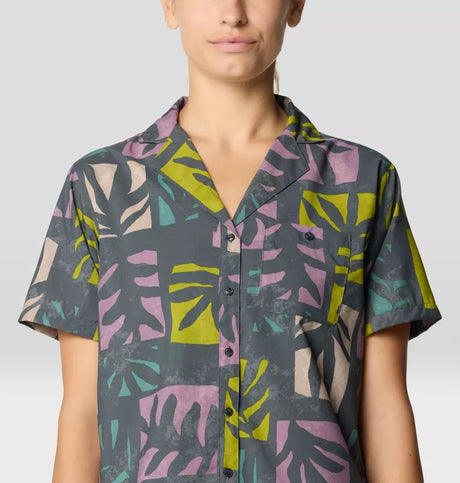 Mountain Hardwear Womens Trail Sender Short Sleeve - Volcanic Meadows Print