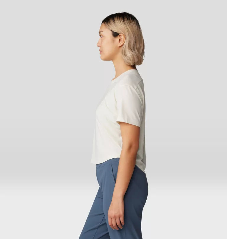 Mountain Hardwear Womens Trekkin Go Short Sleeve - Stone