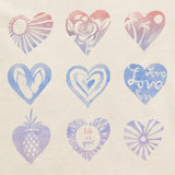 Life Is Good Womens Watercolor Heart Grid Short Sleeve Crusher-LITE Tee - Putty White