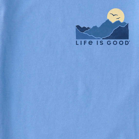 Life Is Good Women's Ain't No Mountain High Enough Simply True Fleece Zip Hoodie - Cornflower Blue