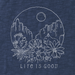 Life Is Good Women's Canyon Flowers Relaxed Fit Slub Tee