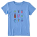 Life Is Good Women's Cool Bug Grid Short-Sleeve Crusher Tee - Cornflower Blue Cornflower Blue