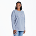 Life Is Good Women's Everything is Different Crusher-FLEX Oversized Crew - Stone Blue Stone Blue