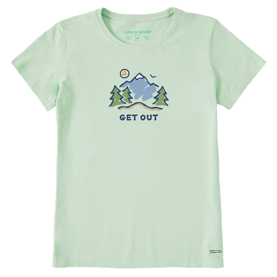 Life Is Good Women's Get Out Mountain Short Sleeve Tee Sage green