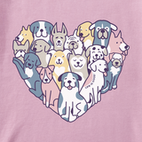 Life Is Good Women's Heart Of Dogs Short Sleeve Vee