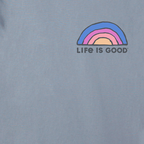 Life Is Good Women's LIG Golden Landscape Simply True Fleece Zip Hoodie - Stone Blue