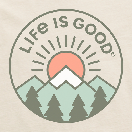 Life Is Good Women's Lig Mountain Sunrise Long Sleeve Crusher Tee