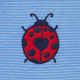 Life Is Good Women's Little Lady Bug Love Long-Sleeve Striped Crusher-LITE Hooded Tee - Cornflower Blue