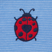 Life Is Good Women's Little Lady Bug Love Long-Sleeve Striped Crusher-LITE Hooded Tee - Cornflower Blue