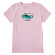 Life Is Good Women's Mountain Oval Short-Sleeve Crusher Tee - Seashell Pink Seashell Pink