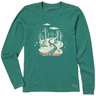 Life Is Good Women's Nostalgic Winter Day Long Sleeve Crusher Tee - Spruce Green Spruce Green