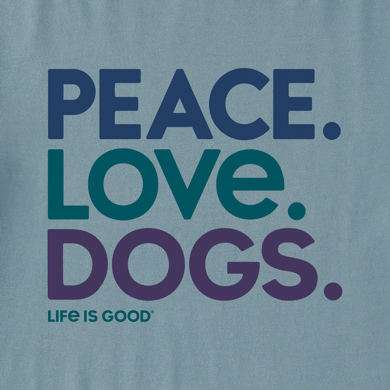 Life Is Good Women's Peace Love Dogs Crusher Vee