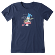 Life Is Good Women's Quirky Gnome Country Roads Cusher-LITE Tee - Darkest Blue