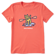 Life Is Good Women's Rocket Dog Paddle Short-Sleeve Crusher-LITE Tee - Mango Orange Mango Orange