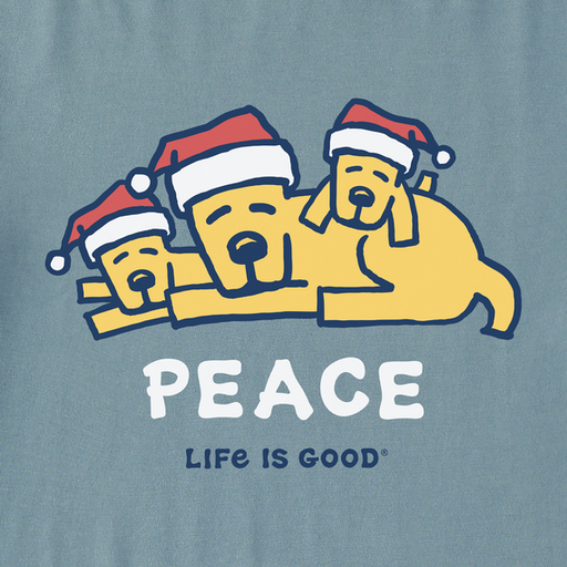 Life Is Good Women's Rocket Family Peace Long Sleeve Crusher Tee