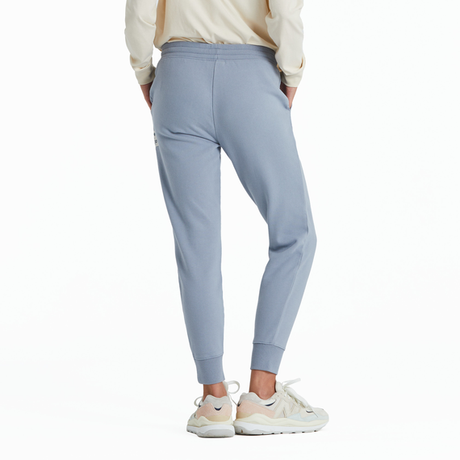 Life Is Good Women's Solid Simiply True Fleece Jogger - Stone Blue