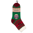 C.W. Hart Cozy Cabin Xmas Snowflake Sock With Aloe - Red/Green Red/Green