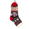 C.W. Hart Cozy Cabin Xmas Snowman Sock With Aloe - Red/Black/White Red/Black/White