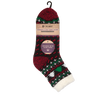 C.W. Hart Cozy Cabin Xmas Tree Sock With Aloe - Black/Red Black/Red