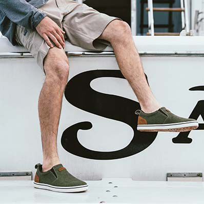 Men's Canvas Sharkbyte Deck Shoe - Olive