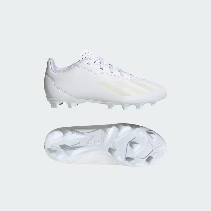Adidas X CrazyFast.4 Flexible Ground Kids Soccer Cleat Cloud White/Cloud White/Cloud White