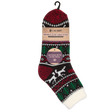 C.W. Hart Cozy Cabin Xmas Reindeer Sock With Aloe - Black/Red/White Black/Red/White