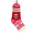 C.W. Hart Cozy Cabin Xmas Snowflake Sock With Aloe - Red/White Red/White