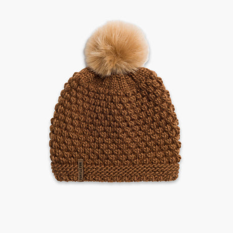 Turtle Fur Snowfall Pom Beanie - Camel Camel