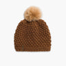 Turtle Fur Snowfall Pom Beanie - Camel Camel