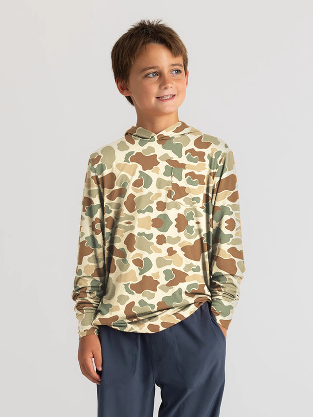 Free Fly Apparel Youth Bamboo Shade Hoodie - Vintage Camo Vintage Camo