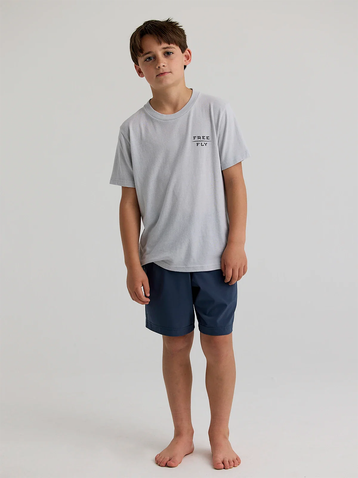 Free Fly Apparel Youth Wild Caught Tee - Heather Aspen Grey