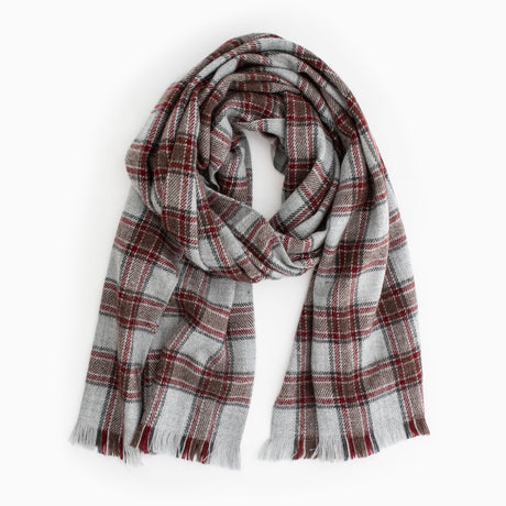 Aventura Checked Shawl Heather grey