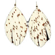 Blazin Roxx Fringed Teardrop Earrings White & Brown