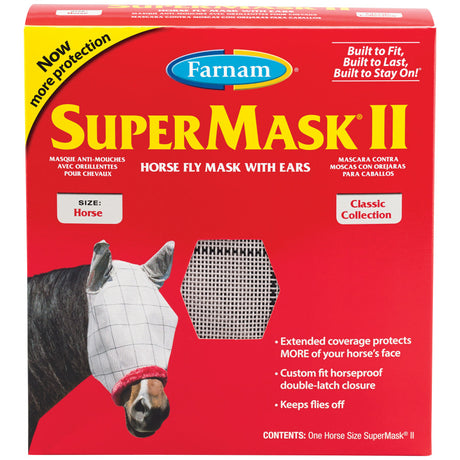 Farnam Companies SuperMask II Horse Fly Mask with Ears / Standard with Ears