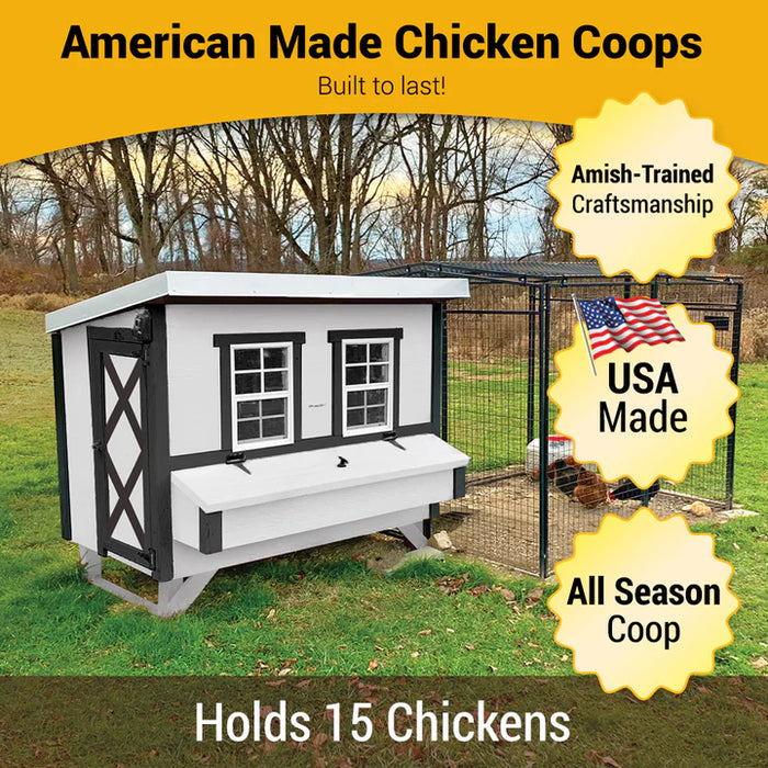 OverEZ Chicken Coop Large Chicken Coop - Up to 15 Chickens