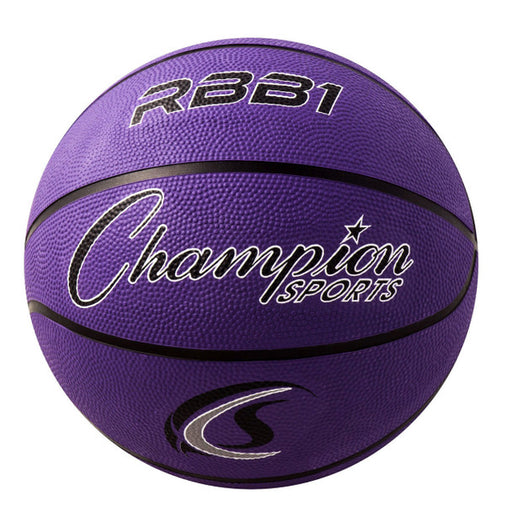 CHAMPION SPORTS Official Size 7 Rubber Basketball, Purple Purple