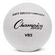 CHAMPION SPORTS VB5 Official Size Soft Touch Composite Volleyball White/black