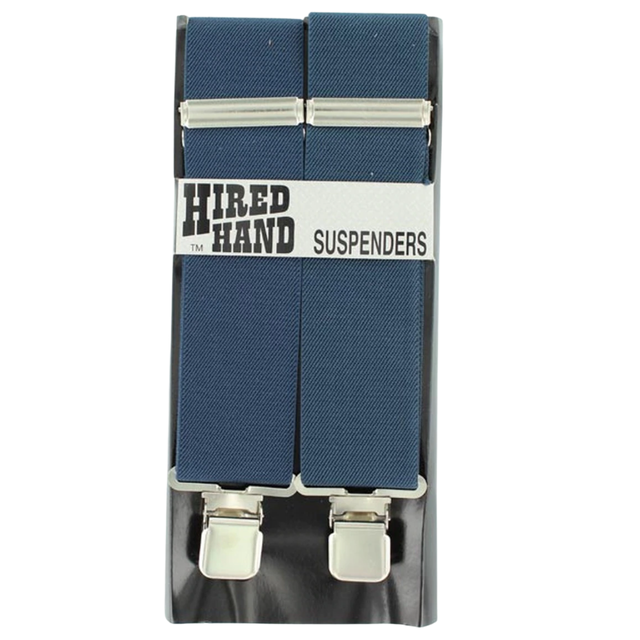 Nocona Hired Hand Gallus Elastic Suspenders - Navy Blue Navy / 48 in.