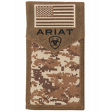 Ariat Digital Camo Bifold Leather Rodeo Wallet Medium Brown Digi Camo / Rodeo Bifold