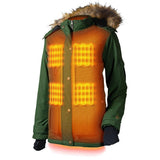 Gobi Heat Women's Arcadia Heated Parka (5-Zone) Forest