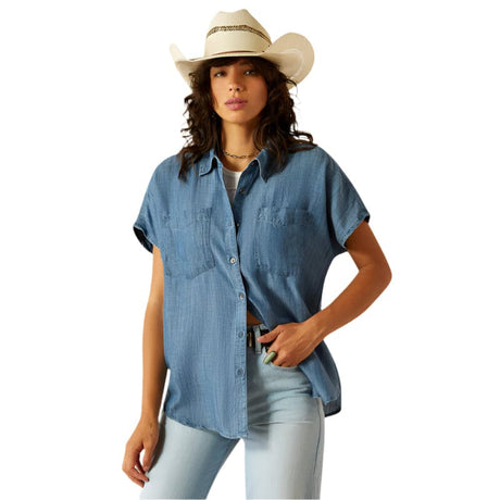10058777 Wms Vacation Shirt - Chambray Chambray