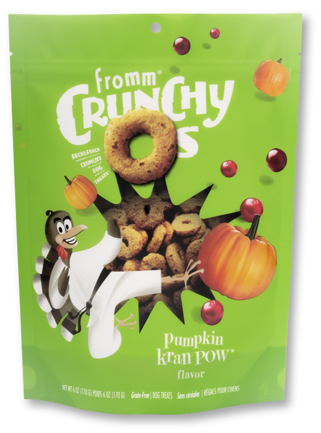 Fromm Family Pet Food Crunchy Os Pumpkin Kran POW Dog Treats - 6 oz. Pumpkin & Cranberry