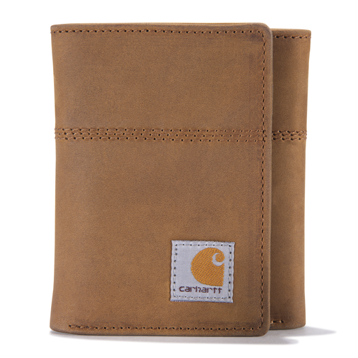 Carhartt Legacy Saddle Leather Trifold Wallet Carhartt Brown