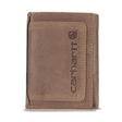 Carhartt Detroit Triple-Stitched Trifold Leather Wallet Brown